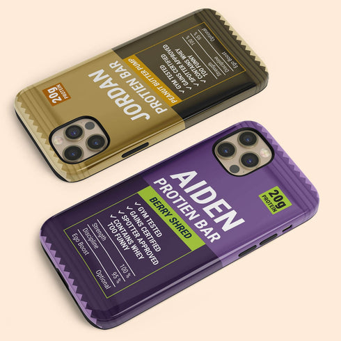 Personalized Gym Rat Protein Power Bar iPhone Case